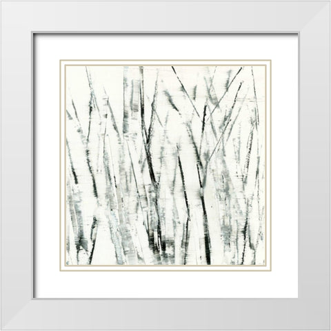 Birches I White Modern Wood Framed Art Print with Double Matting by Gordon, Sharon