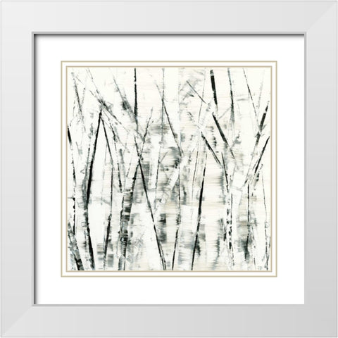 Birches II White Modern Wood Framed Art Print with Double Matting by Gordon, Sharon