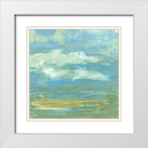 Cloud Striations II White Modern Wood Framed Art Print with Double Matting by Goldberger, Jennifer