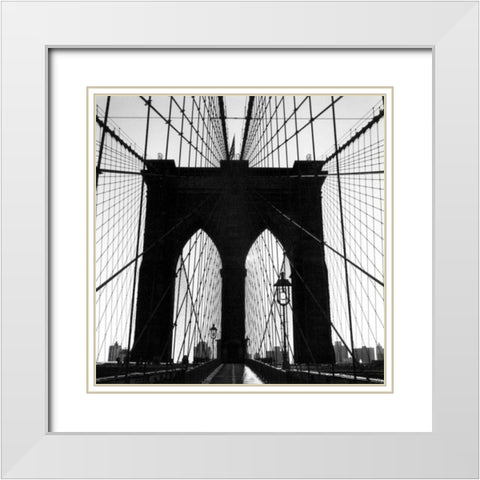 Brooklyn Suspension IV White Modern Wood Framed Art Print with Double Matting by DeNardo, Laura