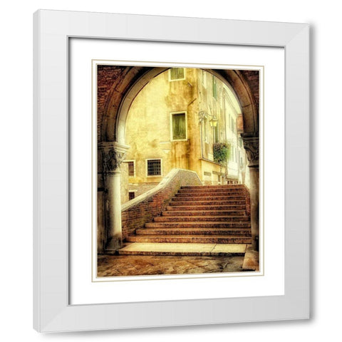 Italian Archway White Modern Wood Framed Art Print with Double Matting by Head, Danny