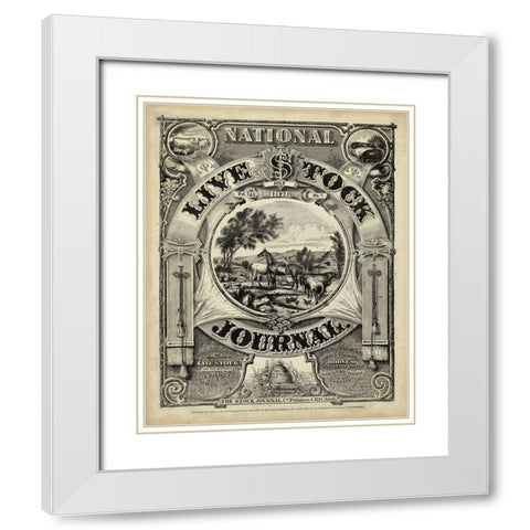 National Livestock Journal White Modern Wood Framed Art Print with Double Matting by Unknown