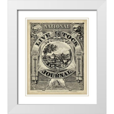 National Livestock Journal White Modern Wood Framed Art Print with Double Matting by Unknown