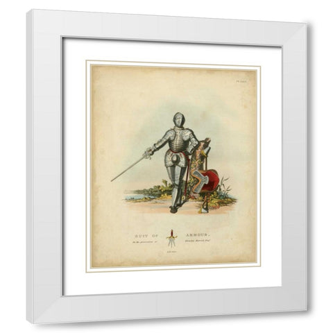 Men in Armour I White Modern Wood Framed Art Print with Double Matting by Meyrick