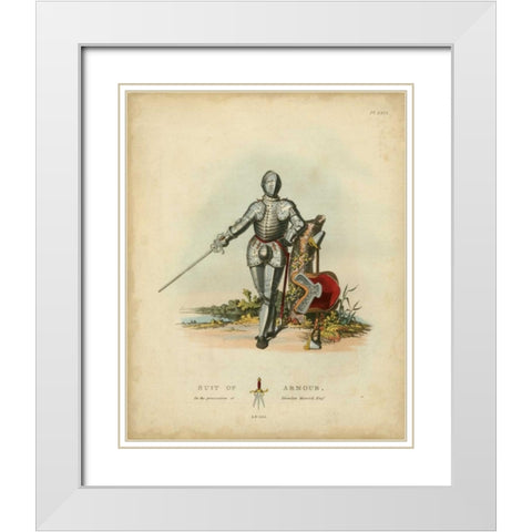 Men in Armour I White Modern Wood Framed Art Print with Double Matting by Meyrick