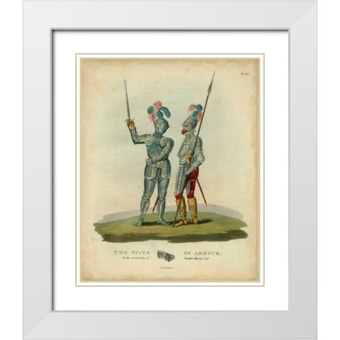 Men in Armour II White Modern Wood Framed Art Print with Double Matting by Meyrick