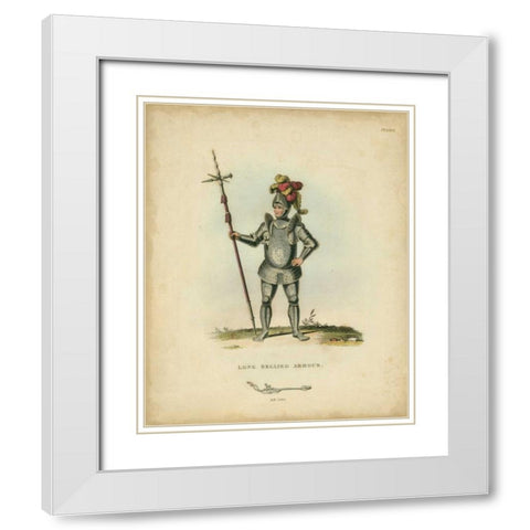 Men in Armour III White Modern Wood Framed Art Print with Double Matting by Meyrick
