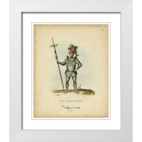 Men in Armour III White Modern Wood Framed Art Print with Double Matting by Meyrick