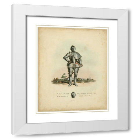Men in Armour IV White Modern Wood Framed Art Print with Double Matting by Meyrick