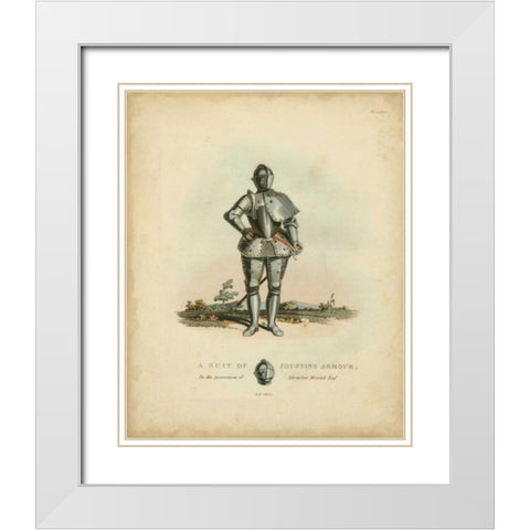 Men in Armour IV White Modern Wood Framed Art Print with Double Matting by Meyrick
