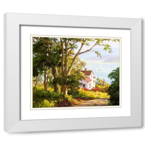 Bayside Digs White Modern Wood Framed Art Print with Double Matting by Dertner, Erin