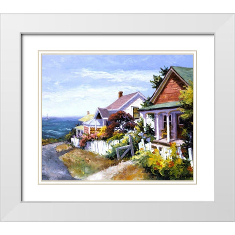 Village Gem White Modern Wood Framed Art Print with Double Matting by Dertner, Erin