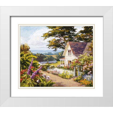 Tranquility Defined White Modern Wood Framed Art Print with Double Matting by Dertner, Erin