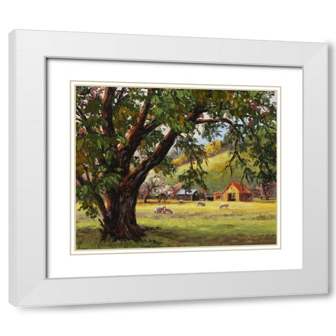 Quiet Meadow White Modern Wood Framed Art Print with Double Matting by Dertner, Erin
