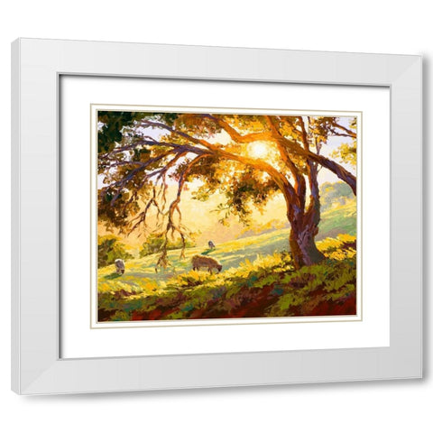 Restful Radiance White Modern Wood Framed Art Print with Double Matting by Dertner, Erin