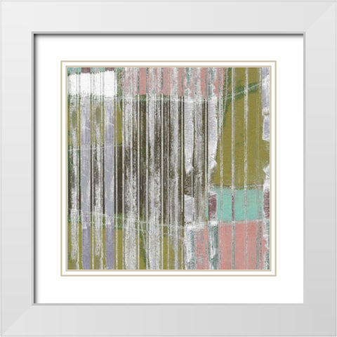 Linear Mix III White Modern Wood Framed Art Print with Double Matting by Goldberger, Jennifer