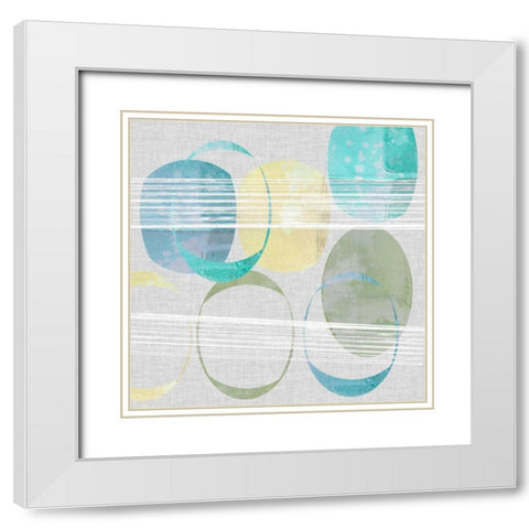 Stone Pattern I White Modern Wood Framed Art Print with Double Matting by Goldberger, Jennifer