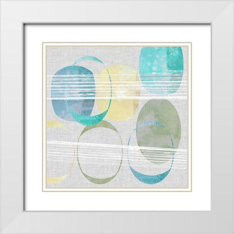 Stone Pattern I White Modern Wood Framed Art Print with Double Matting by Goldberger, Jennifer