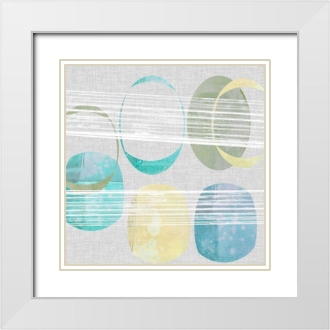 Stone Pattern II White Modern Wood Framed Art Print with Double Matting by Goldberger, Jennifer