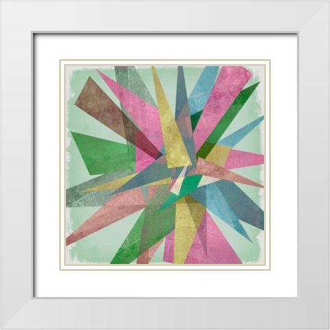 Burst II White Modern Wood Framed Art Print with Double Matting by Goldberger, Jennifer