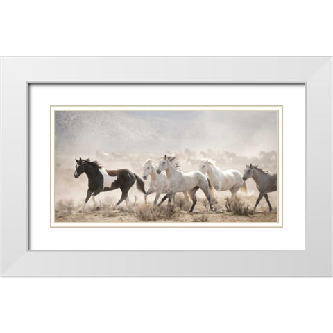 Open Range White Modern Wood Framed Art Print with Double Matting by PHBurchett