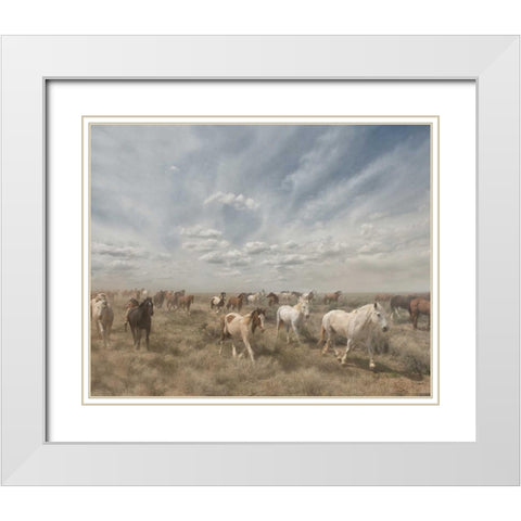 Big Sky White Modern Wood Framed Art Print with Double Matting by PHBurchett