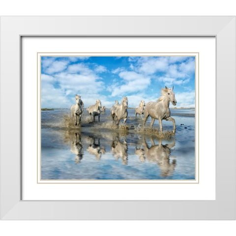 On the Run White Modern Wood Framed Art Print with Double Matting by PHBurchett