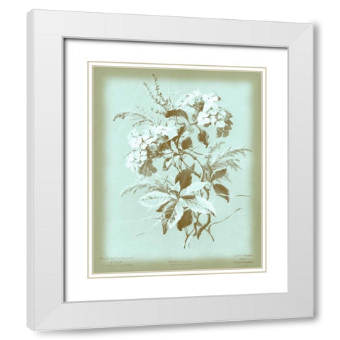 Dussurgey Hydrangea on Blue White Modern Wood Framed Art Print with Double Matting by Dussurgey, Chabal