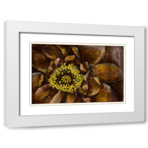 Floral Illusion I White Modern Wood Framed Art Print with Double Matting by Goldberger, Jennifer