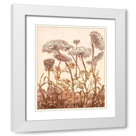 Field of Lace II White Modern Wood Framed Art Print with Double Matting by Dauman, B.