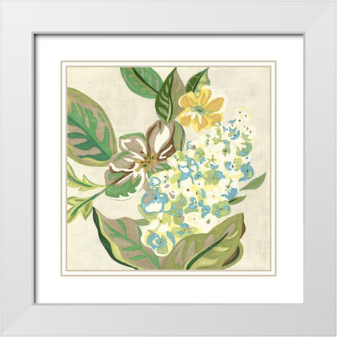 Modern Chintz IV White Modern Wood Framed Art Print with Double Matting by Zarris, Chariklia