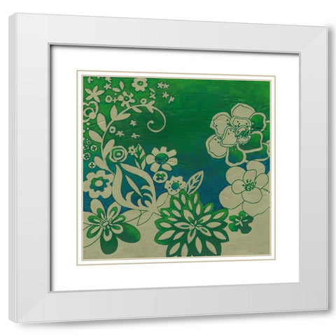 Kyoto Garden I White Modern Wood Framed Art Print with Double Matting by Zarris, Chariklia