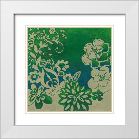 Kyoto Garden I White Modern Wood Framed Art Print with Double Matting by Zarris, Chariklia