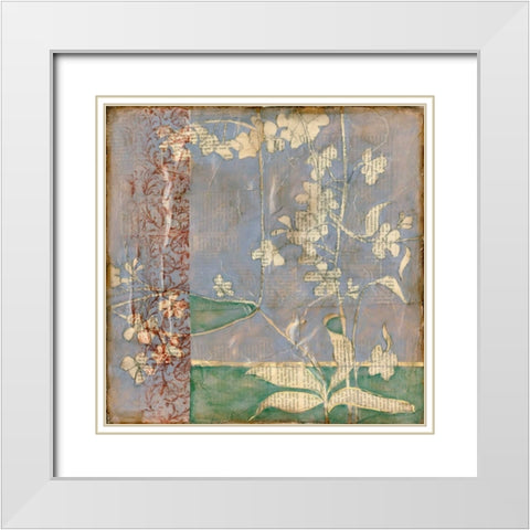 Garden Whimsy III White Modern Wood Framed Art Print with Double Matting by Goldberger, Jennifer