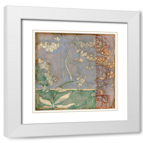 Garden Whimsy IV White Modern Wood Framed Art Print with Double Matting by Goldberger, Jennifer