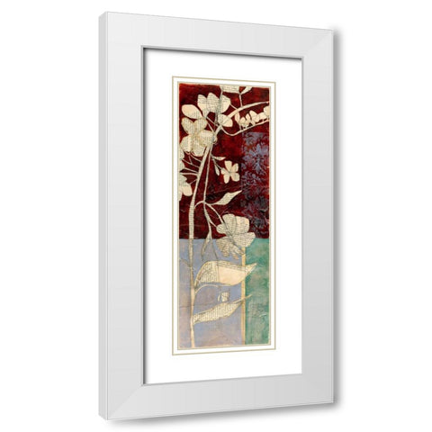 Garden Whimsy VI White Modern Wood Framed Art Print with Double Matting by Goldberger, Jennifer