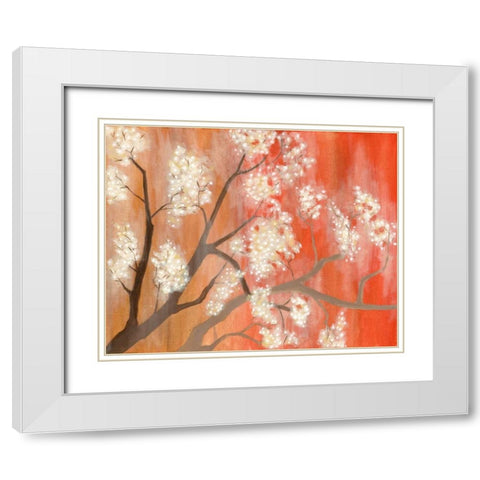Mandarin Mist I White Modern Wood Framed Art Print with Double Matting by Lam, Vanna
