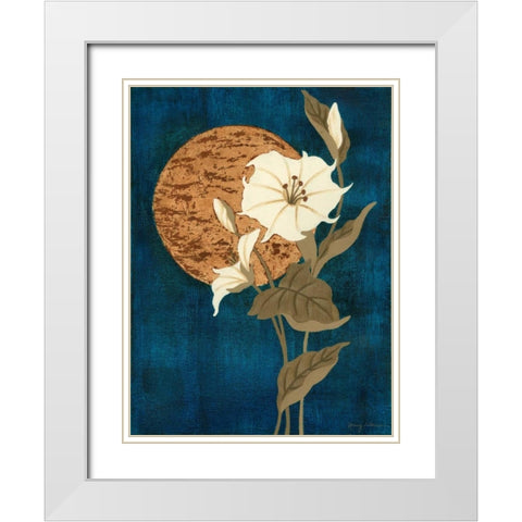 Moonlit Blossoms I White Modern Wood Framed Art Print with Double Matting by Slocum, Nancy