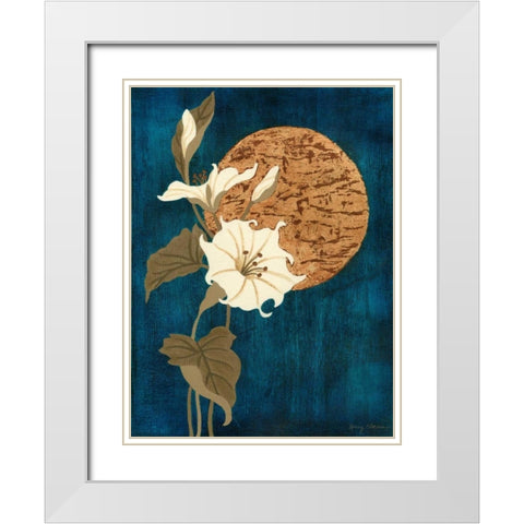 Moonlit Blossoms II White Modern Wood Framed Art Print with Double Matting by Slocum, Nancy