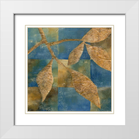 Burnished Branch I White Modern Wood Framed Art Print with Double Matting by Zarris, Chariklia