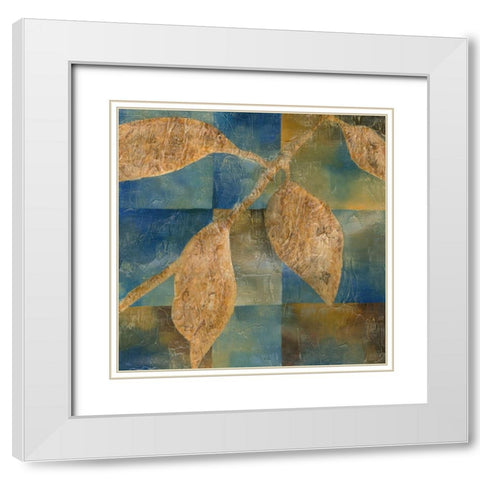 Burnished Branch II White Modern Wood Framed Art Print with Double Matting by Zarris, Chariklia