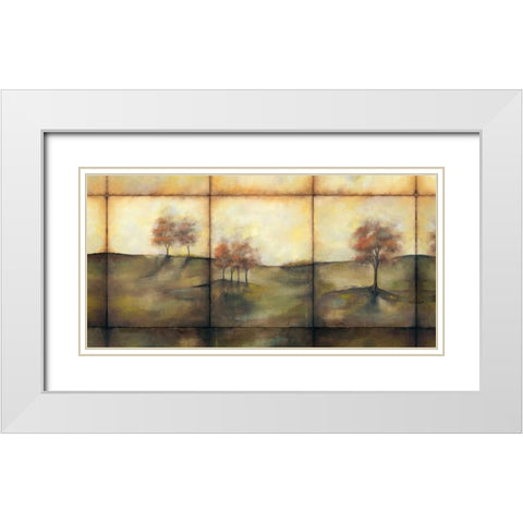 Autumnal Meadow I White Modern Wood Framed Art Print with Double Matting by Goldberger, Jennifer