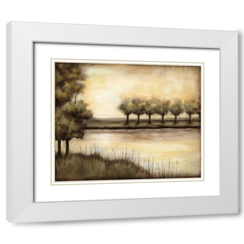 Waterside Revelry I White Modern Wood Framed Art Print with Double Matting by Goldberger, Jennifer