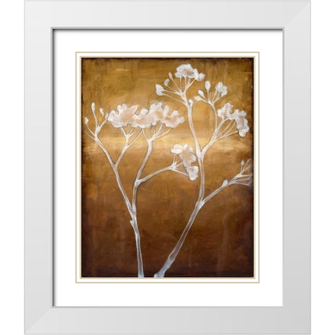 Sunset Silhouette I White Modern Wood Framed Art Print with Double Matting by Goldberger, Jennifer