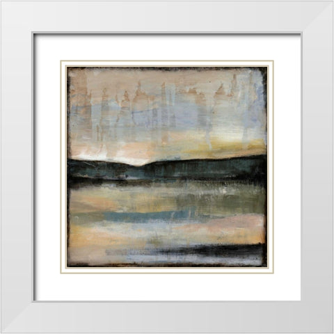 Misty Horizon I White Modern Wood Framed Art Print with Double Matting by Goldberger, Jennifer