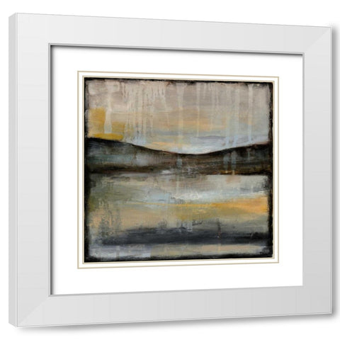 Misty Horizon II White Modern Wood Framed Art Print with Double Matting by Goldberger, Jennifer