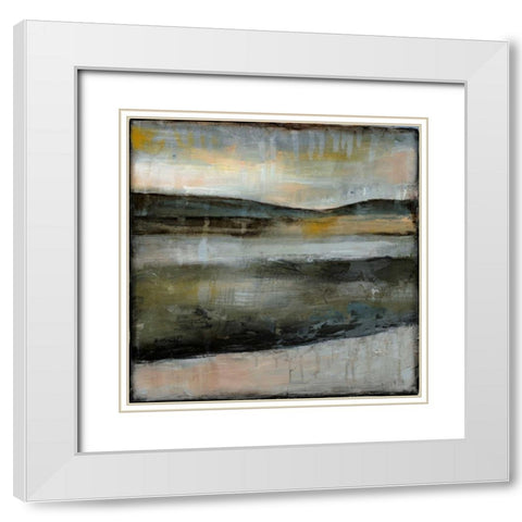 Misty Horizon IV White Modern Wood Framed Art Print with Double Matting by Goldberger, Jennifer