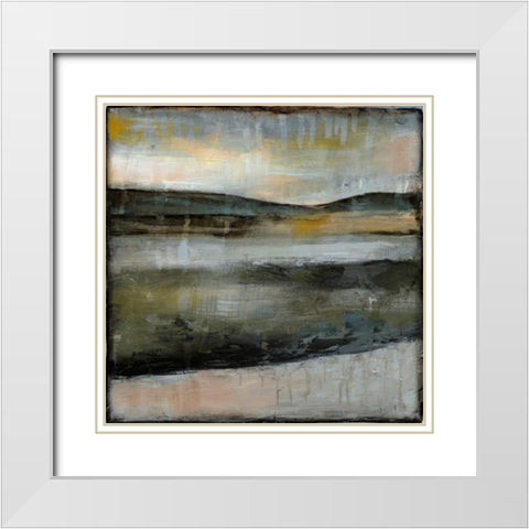 Misty Horizon IV White Modern Wood Framed Art Print with Double Matting by Goldberger, Jennifer