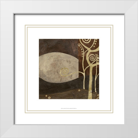 Sylvan Spirals IV White Modern Wood Framed Art Print with Double Matting by Vess, June Erica