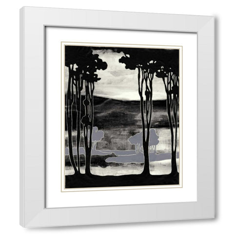 Nouveau Landscape I White Modern Wood Framed Art Print with Double Matting by Goldberger, Jennifer